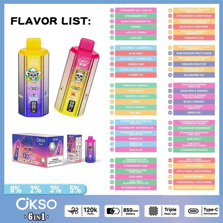 OKSO 6in1 120000 PUFF factory